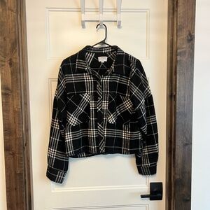 Ci Sono Black and White Plaid Button Down Shirt - Fits like Medium